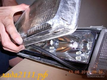 Как снять передний фонарь на ваз 2112